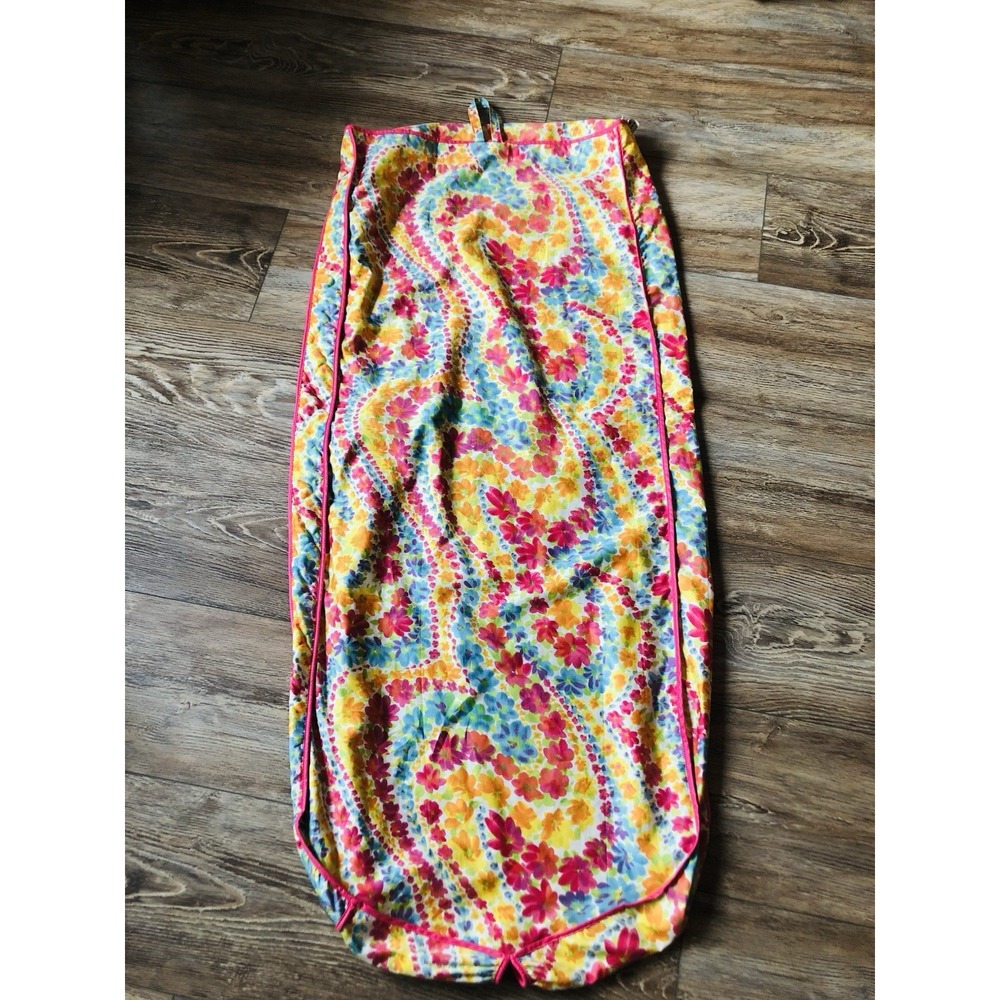 Vintage Penthouse Floral Garment Bag Hanging Dress Storage Travel Cover Pink USA
